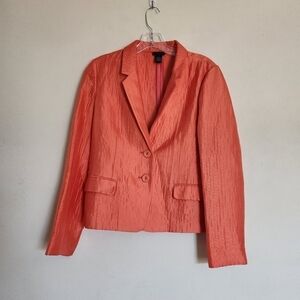 J. Crew Business Casual Linen/ Wool Blazer Jacket in Salmon Color size 6